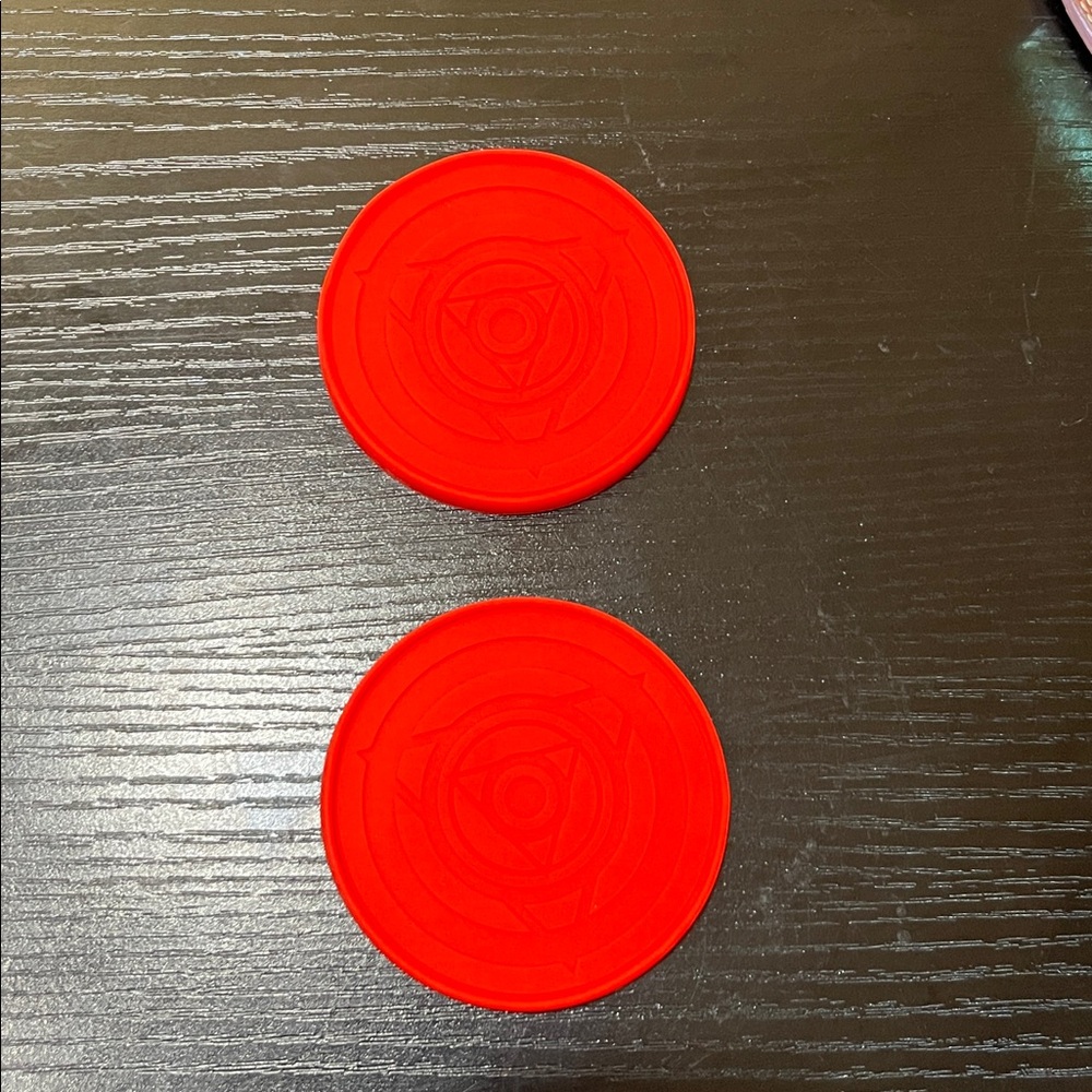 Set of  2 Red Cup Holders or Coasters Universal Size New